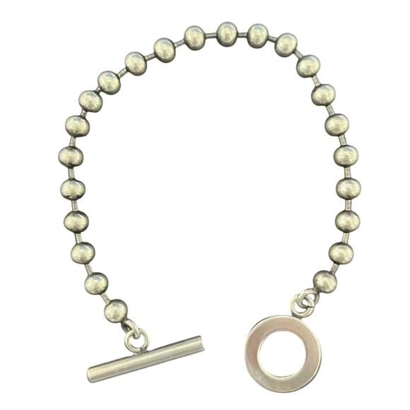 ◇Near MINT Sterling Silver Ball Chain Bracelet Silver 925